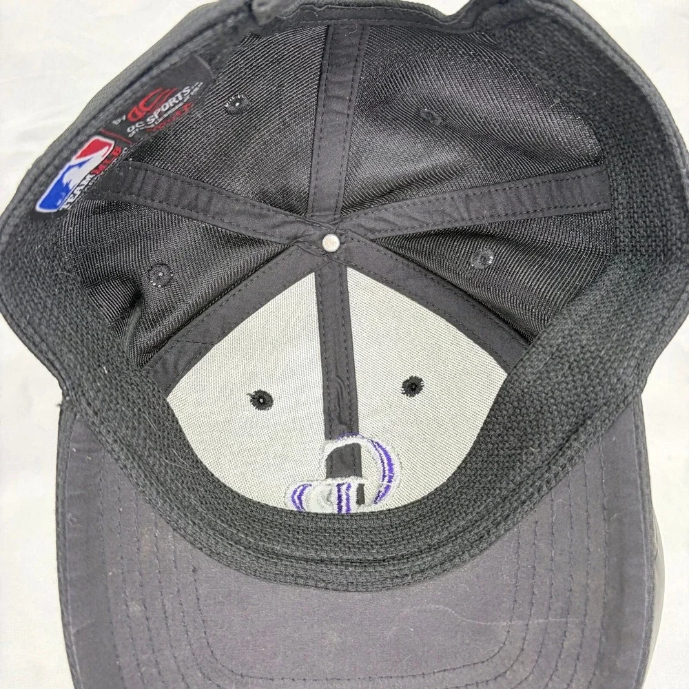 OC Sports MLB Colorado Rockies Hat Youth OSFA Black Purple Adjustable Cap